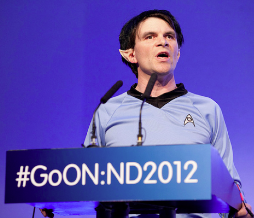 Robin Christopherson dressed as Spock at ND2012