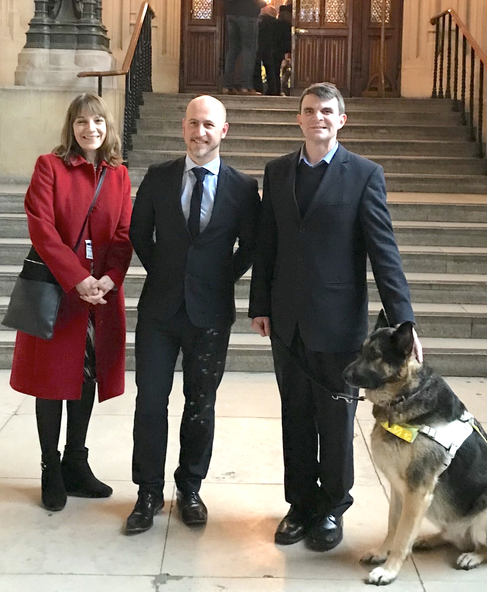 Robin Christopherson with Tracey Johnson and Hector Minto at the House of Commons Select Committee on 31 January 2018