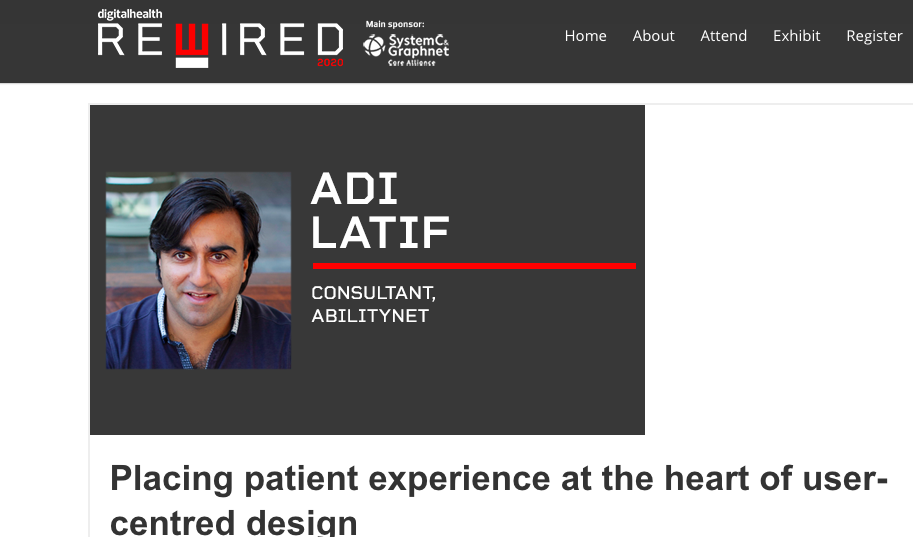 The speaker information of Adi Latif from the Digital Rewired conference programme