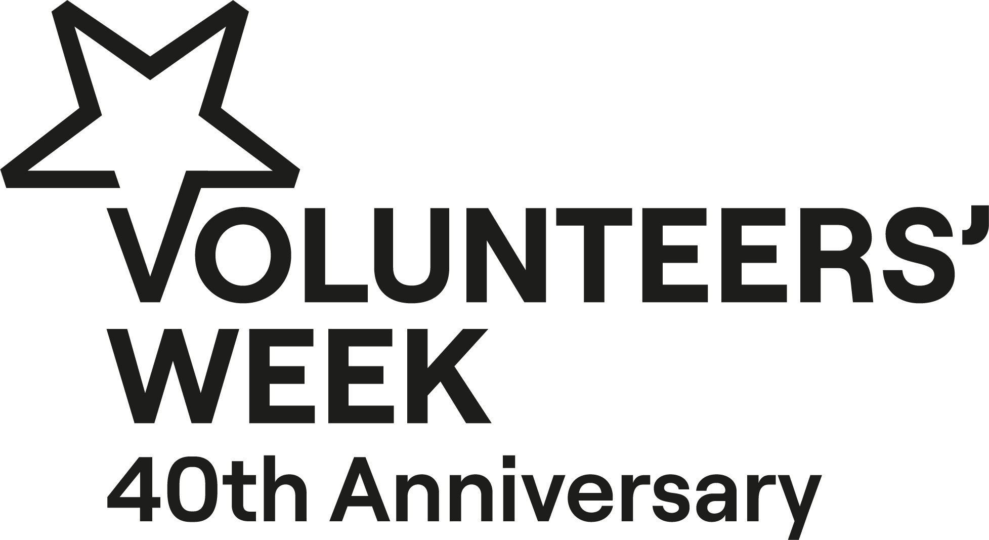 Volunteers Week 40th anniversary logo with star in corner