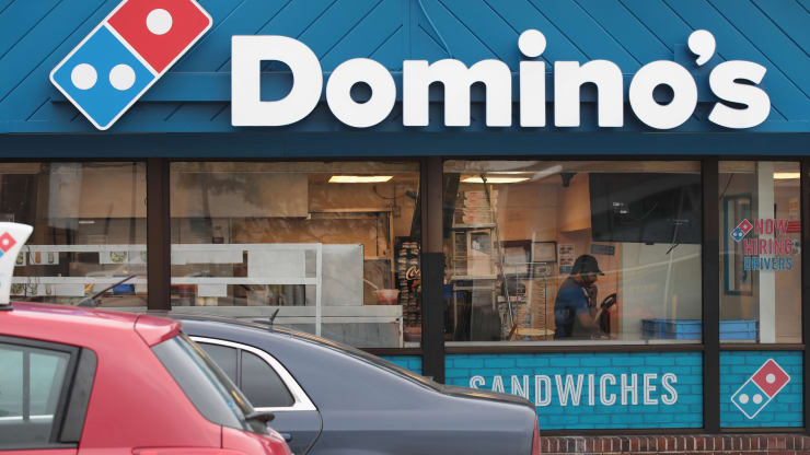 Domino's pizza shop front