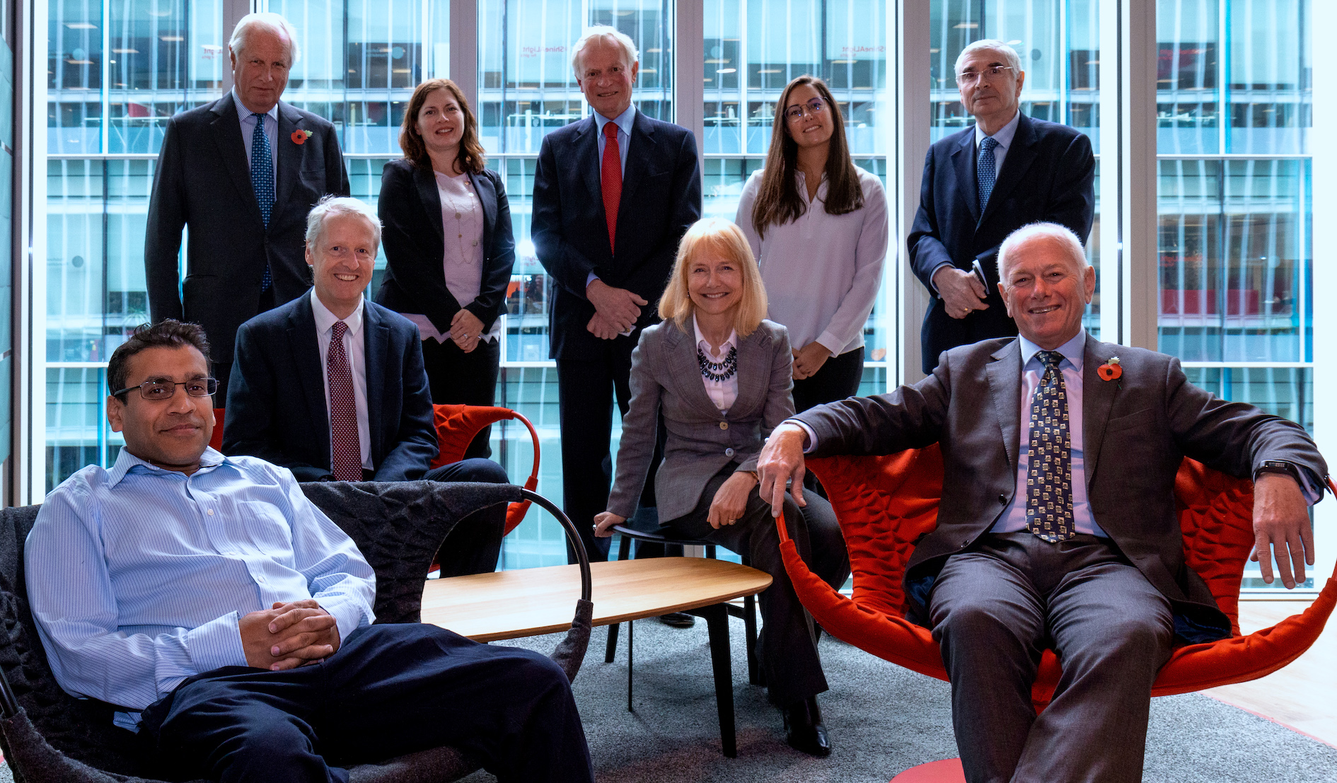 AbilityNet's Board of Trustees sitting together at a Board meeting in October 2018