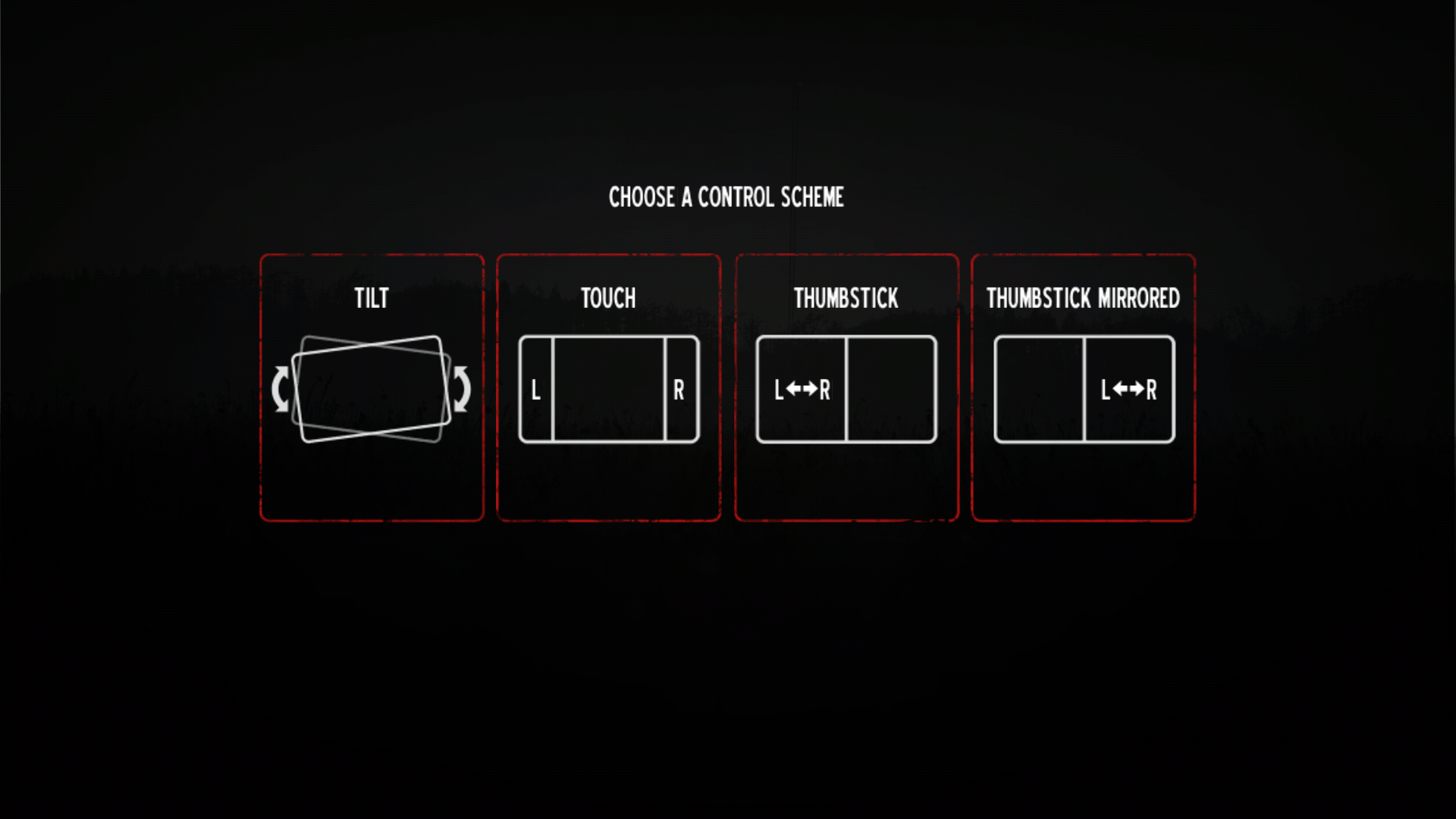 Into the Dead controler presets example for title, left/right buttons, and virtual thumbtack