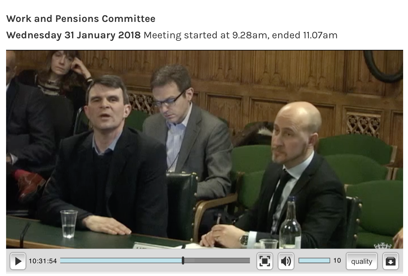 Parliament TV showed the session live and the recording is online now
