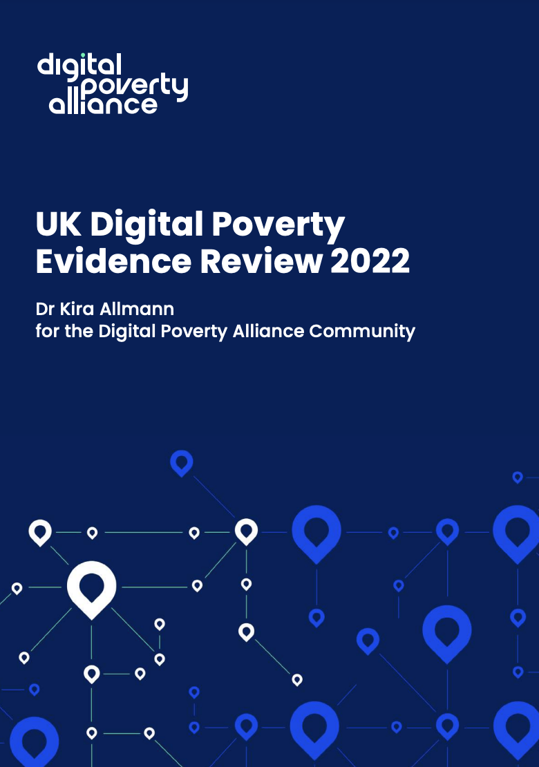 UK Digital Poverty evidence review 2022 front cover