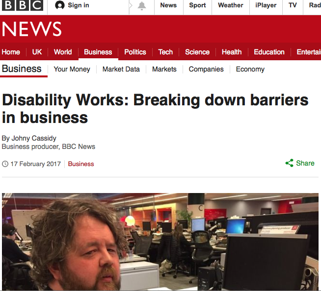 disability works BBC story homepage