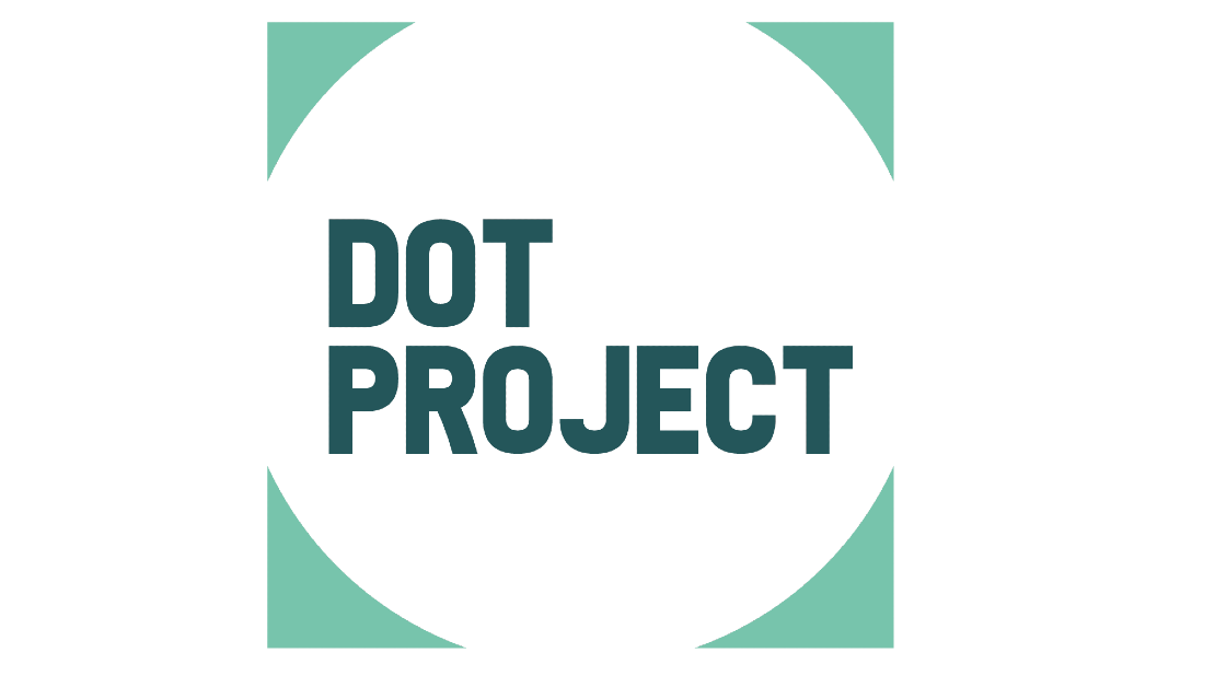Dot Project logo - green borders around the words Dot Project
