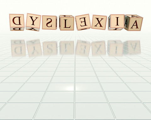 Dyslexia displayed as floating blocks - image copyright RiK57 Dreamstime.com