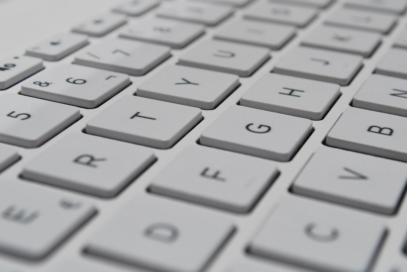 Letters on a computer keyboard