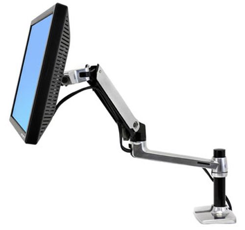 Typical monitor set up on an extendable arm