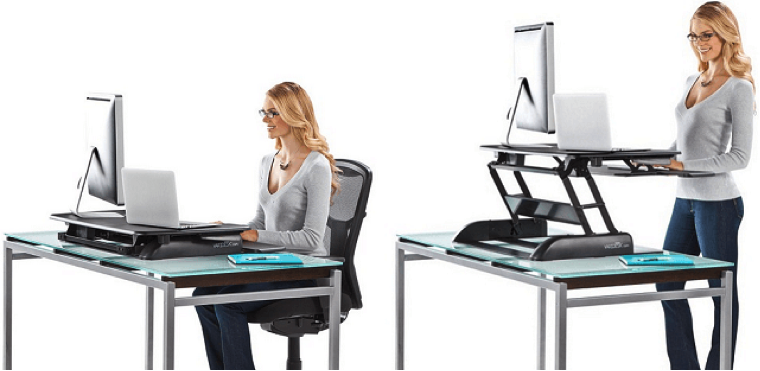 A sit-stand desk is an increasingly popular option in the workplace