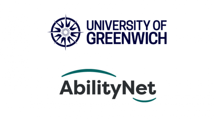 University of Greenwich’s logo and Ability Net’s logo